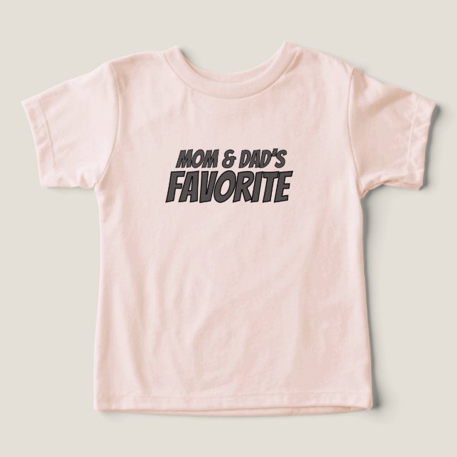 Mom & Dad’s Favorite – Cute Kids T-Shirt | Fun Fam (Design Front)