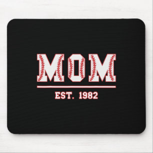 Mom Est. 1982 Funny Sports Year Established Mother Mouse Pad