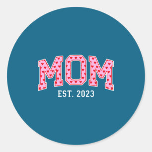 Mom Est 2023 Mom Mother's Classic Round Sticker
