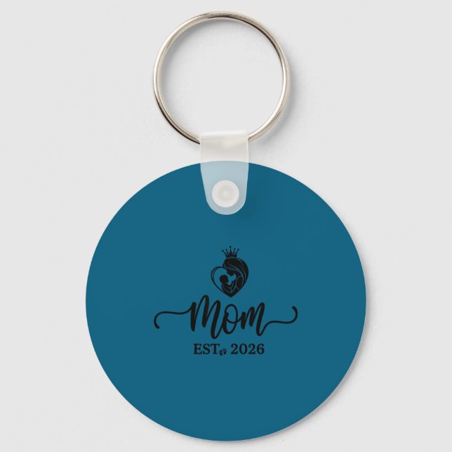 Mom Est 2026 Shirt New Moms Dads Matching Mother T Key Ring (Front)