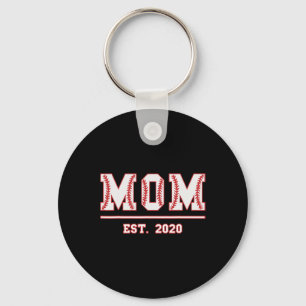 Mom Est. Funny Sports Year Established Mother Retr Key Ring