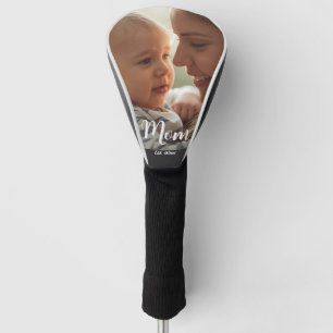 Mom Est. year Modern Bold Script Golf Head Cover