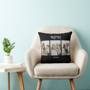 Mom Established, 3-Photo Throw Pillow
