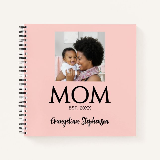Mom Established Caps Pink Journal for Moms (Front)