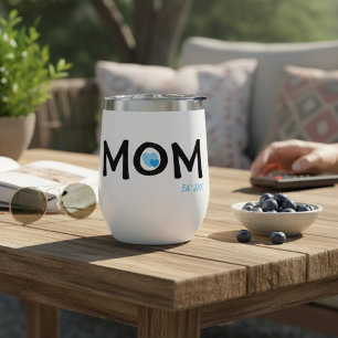 Mom Established Double Nested Blue Heart