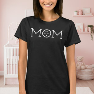 Mom Established Heart Black Minimal T-Shirt