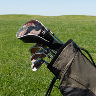 Mom Established Modern Bold Script Photo Golf Head Cover