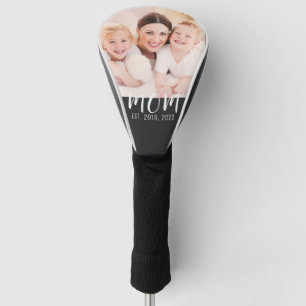 Mom Established Modern Script Photo Golf Head Cover