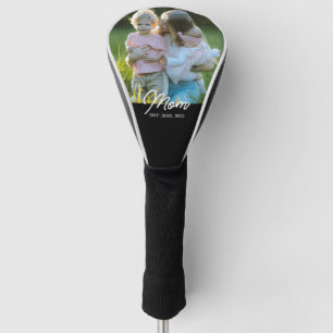 Mom Established Modern Script Photo Golf Head Cover