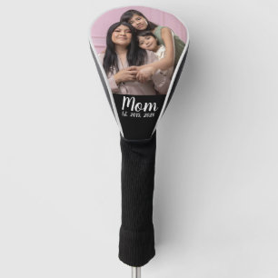Mom Established Modern Script Photo Golf Head Cover