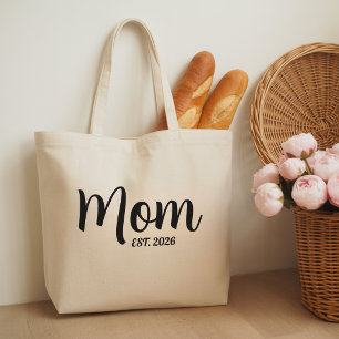 Mom Established New Mom Gift Tote Bag