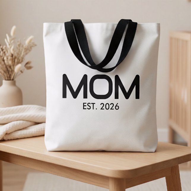 Mom Established New Mom Gift  Tote Bag (Creator Uploaded)