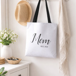 Mom Established New Mom Gift Tote Bag
