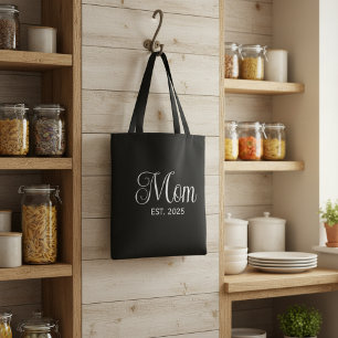 Mom Established New Mom Gift Tote Bag