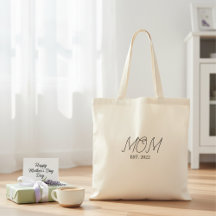Mom Established New Mom Gift Tote Bag