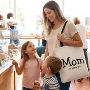 Mom Established New Mom Gift Tote Bag