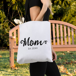 Mom Established New Mom Gift Tote Bag