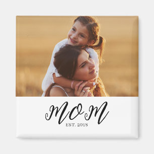 Mom Established Photo Gift Magnet