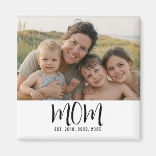 Mom Established Photo Gift  Magnet
