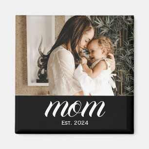 Mom Established Photo Gift Magnet