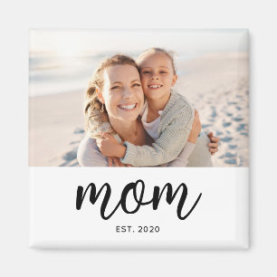 Mom Established Photo Gift Magnet