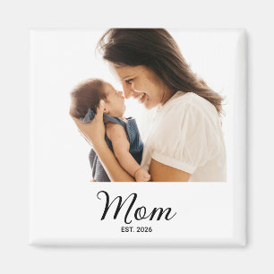 Mom Established Photo Gift Magnet