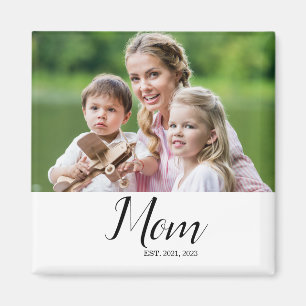 Mom Established Photo Gift Magnet