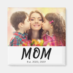 Mom Established Photo Gift Magnet