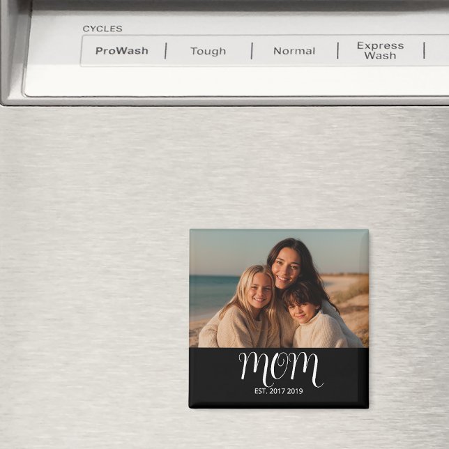Mom Established Photo Gift Magnet (Creator Uploaded)