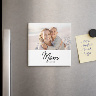 Mom Established Photo Gift Magnet
