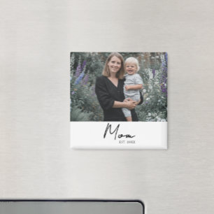 Mom Established Photo Gift Magnet