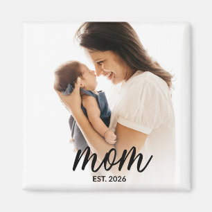 Mom Established Photo Gift Magnet