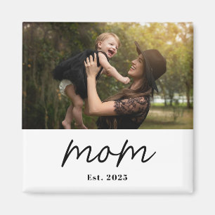 Mom Established Photo Gift Magnet