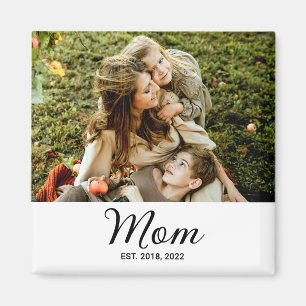 Mom Established Photo Gift Magnet
