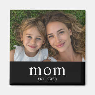 Mom Established Photo Gift Magnet