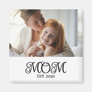 Mom Established Photo Gift Magnet