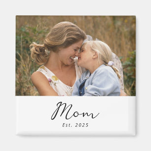 Mom Established Photo Gift Magnet