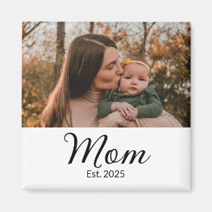 Mom Established Photo Gift Magnet