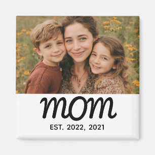 Mom Established Photo Gift Magnet
