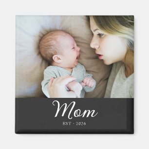 Mom Established Photo Mother’s Day Magnet