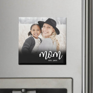 Mom Established Photo Mother's Day Gift Magnet