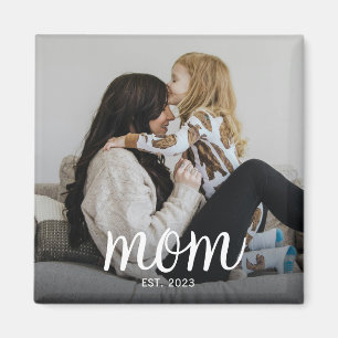 Mom Established Photo Mother's Day Magnet