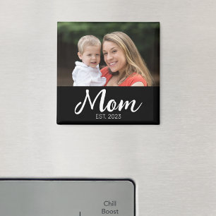 Mom Established Photo Mother's Day Magnet
