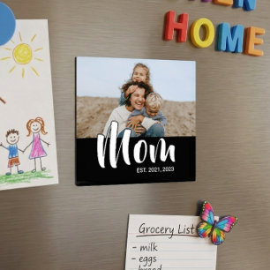 Mom Established Photo Mother's Day Magnet