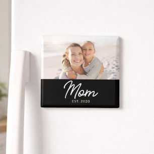 Mom Established Photo Mother's Day Magnet