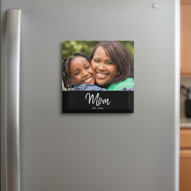  Mom Established Photo Mother's Day Magnet (Creator Uploaded)