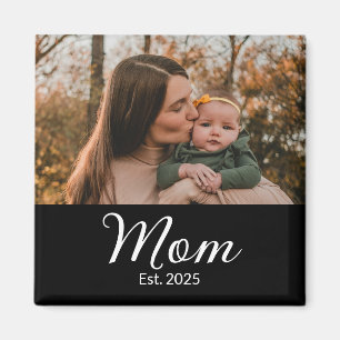 Mom Established Photo Mother's Day Magnet