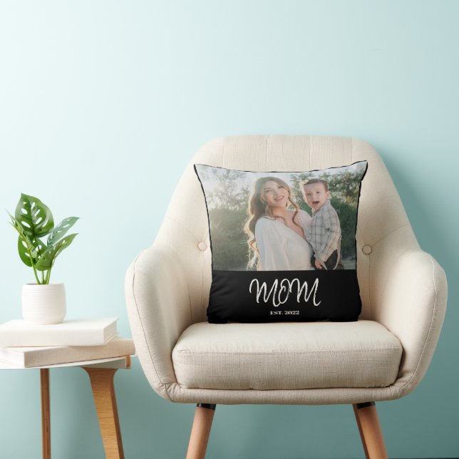 Mom Established, Photo, Script, Throw Pillow (Chair)