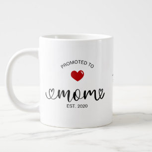 Mom Established Promoted To Mom Large Coffee Mug