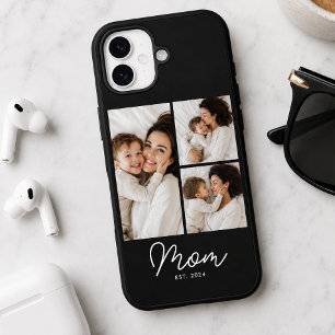 Mom Established Script Black 3 Photo iPhone 16 Case